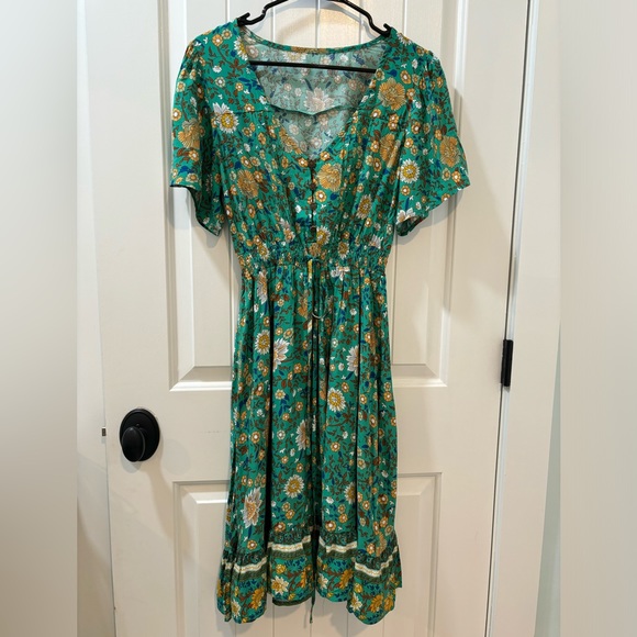 Bohemian Style - Floral Print Dress - Picture 4 of 8